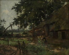 Dorus Arts (1901-1961) - Framed Early 20th Century Oil, Fetching Water