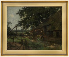 Dorus Arts (1901-1961) - Gerahmtes Öl des frühen 20. Jahrhunderts, Wasser holen