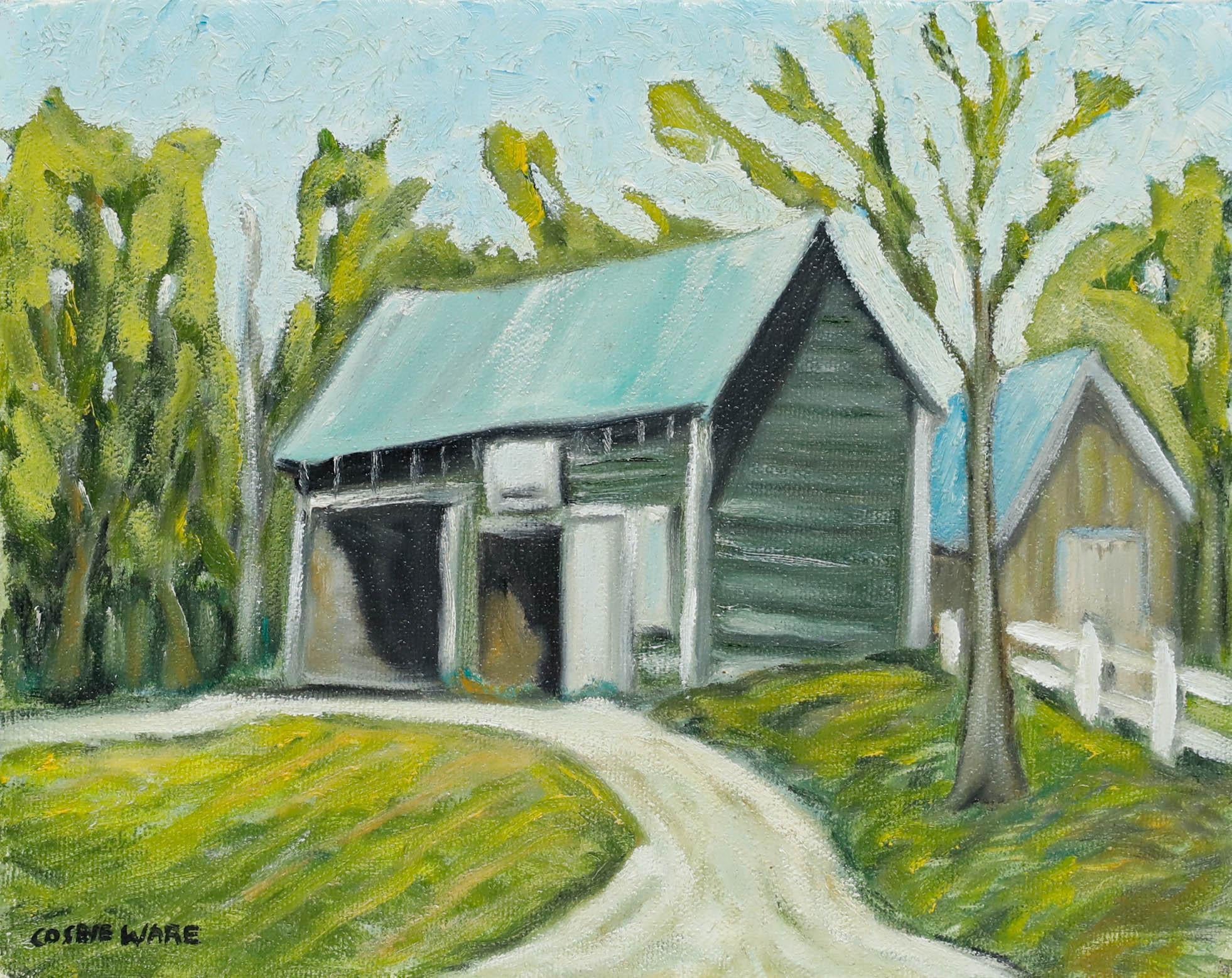 Douglas Cosbie Ware (b.1955) - 1993 Oil, Wakefield Barn - Painting by Unknown