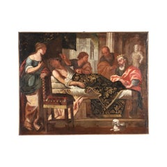 Antique Dramatic scene, oil on canvas, 17th century
