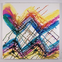 Drip Dry, Acrylic and Airbrush on Canvas Painting by Alex Blau, 2017