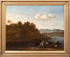 Drover & Cattle In A River Landscape, 17th Century Dutch
