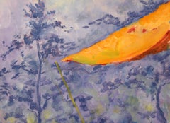 Drying Salmon Native American Smoke Tent - Figurative Oil on Canvas