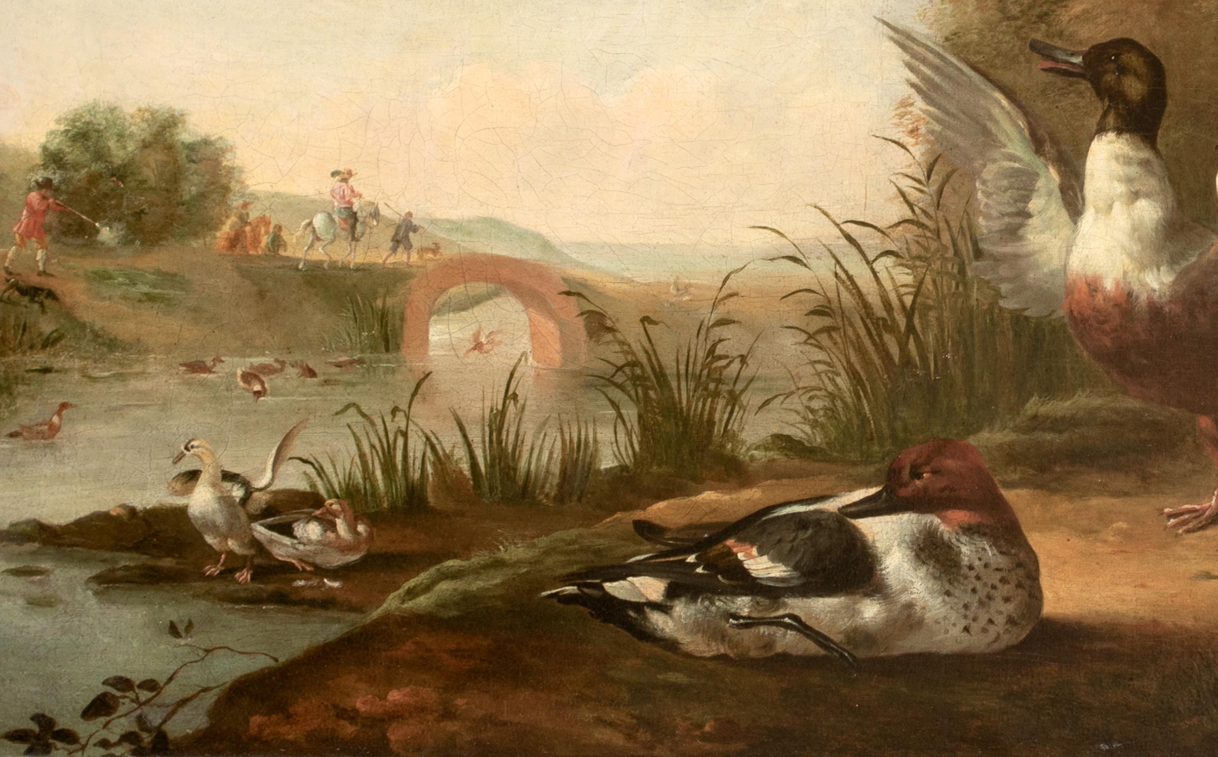 Ducks On The Riverbank, 17e siècle MARMADUKE CRADOCK (1660-1717) en vente 2