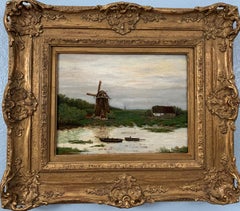 Vintage {Dutch Landscape with Windmill}