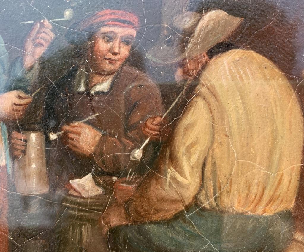 Peintre hollandais ancien - Paire de tableaux de figures du 19e siècle - Intérieur Taverne  - Maîtres anciens Painting par Unknown