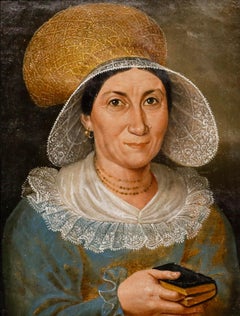 Dutch School 18th Century Oil - Zeeland Bourgeois Woman