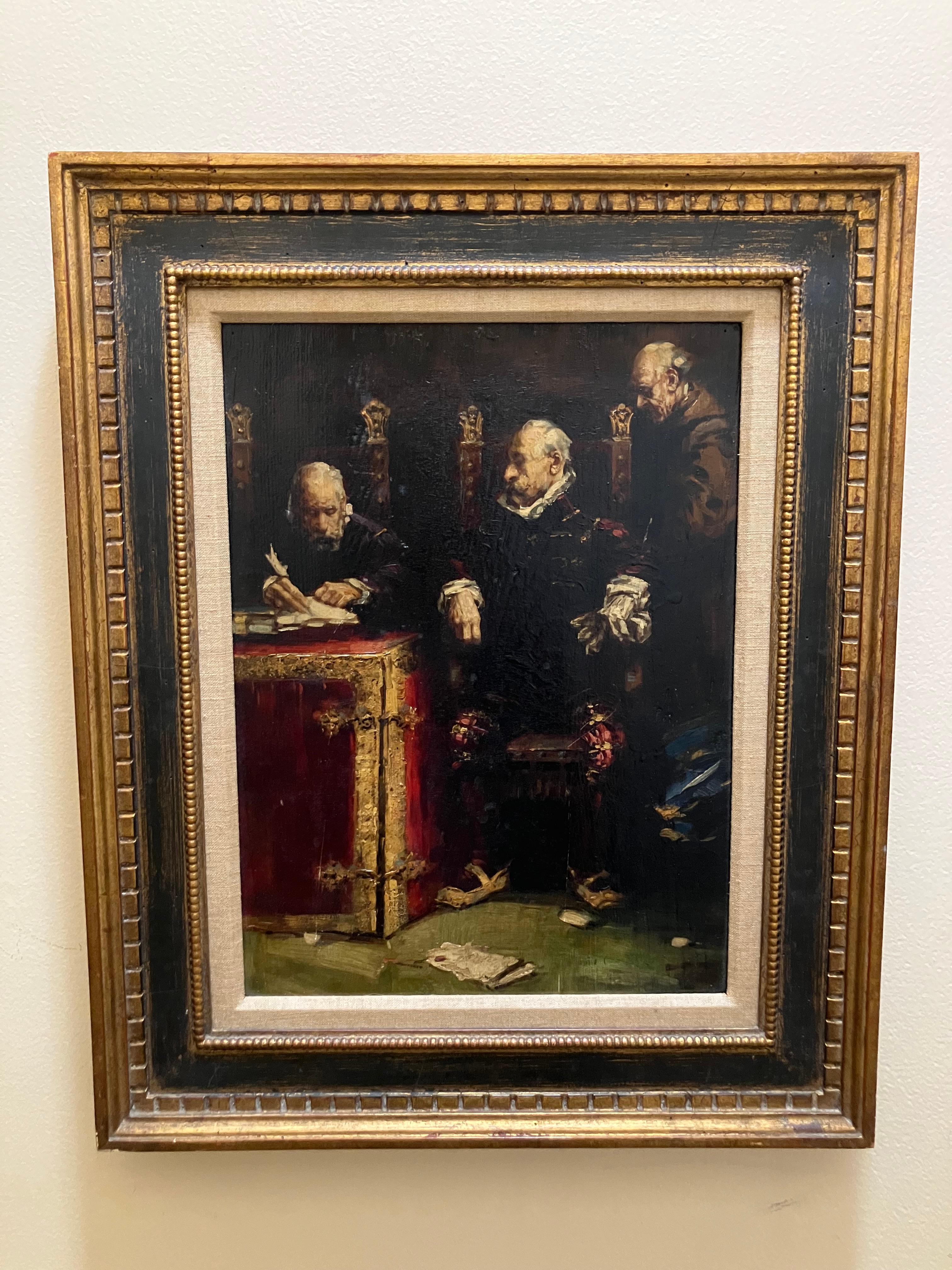 École hollandaise 18e ou 19e siècle The Scribe - Painting de Unknown