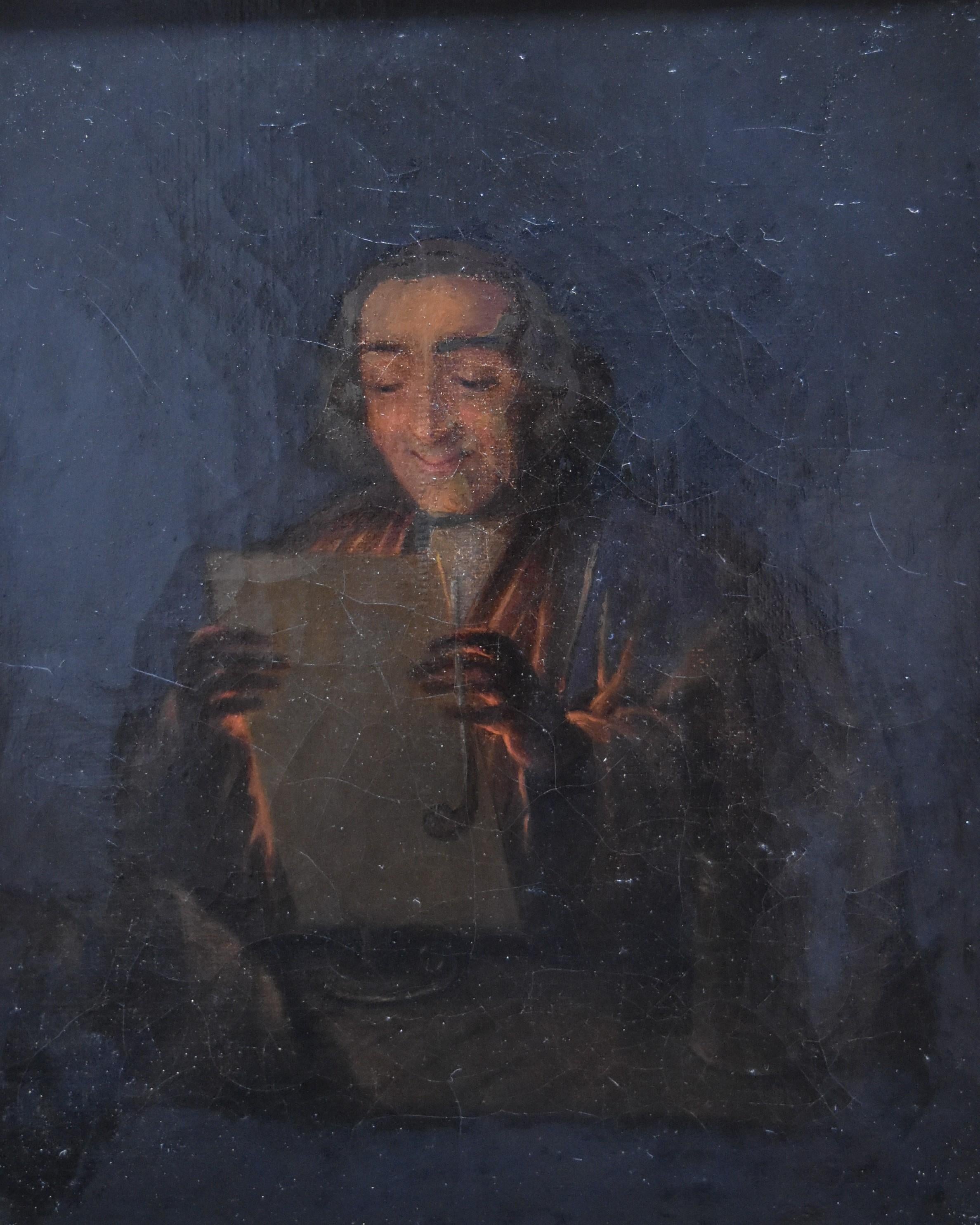 philosopher reading painting