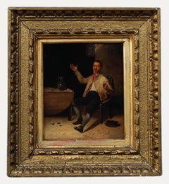 Dutch School 19th Century Oil - A Merry Tavern Drinker