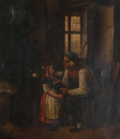 Dutch School 19th Century Oil - An Important Lesson