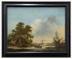 Vintage Dutch School 20th Century Oil - On the River