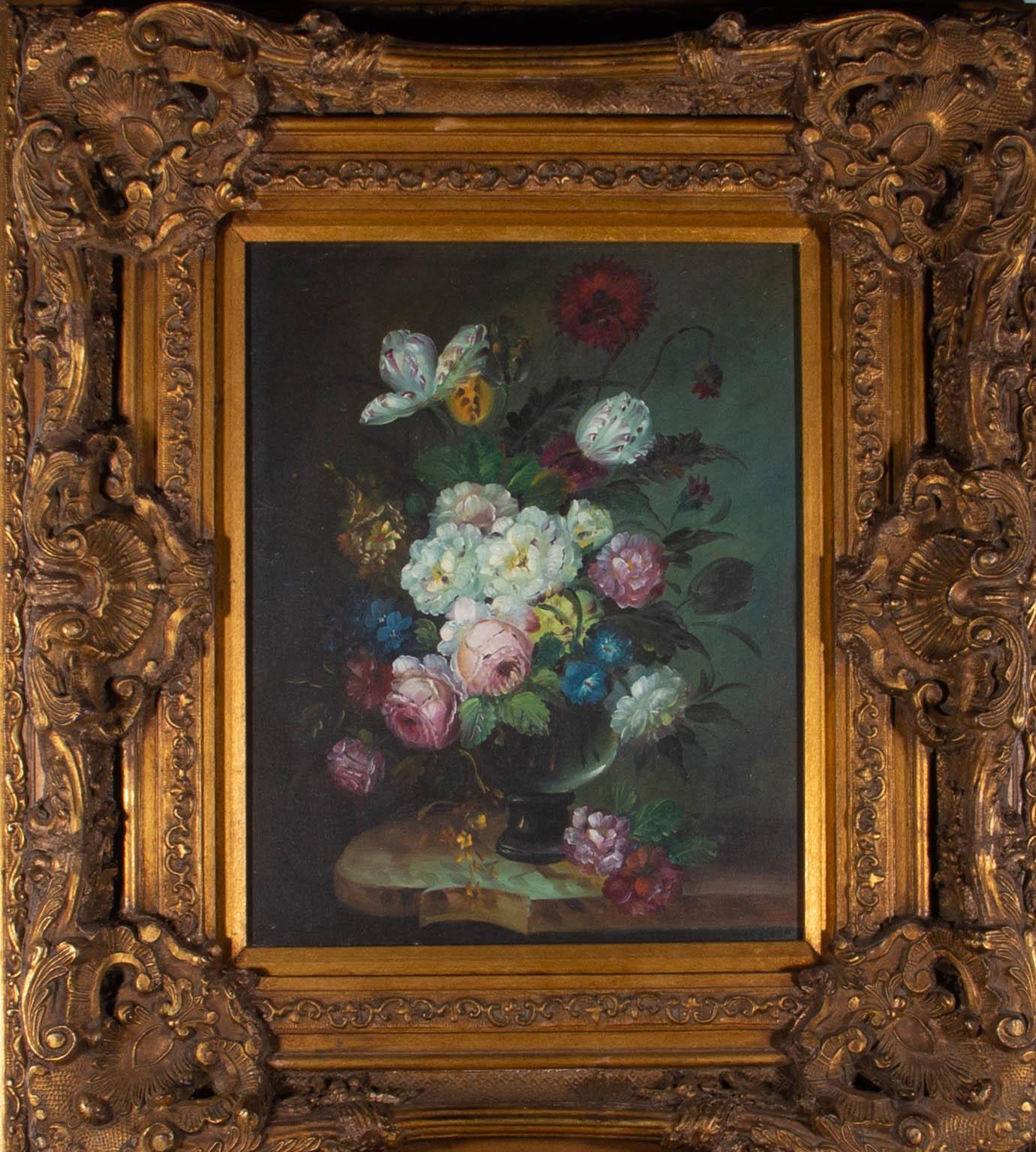 Dutch School Contemporary Oil - Floral Still Life - Painting by Unknown