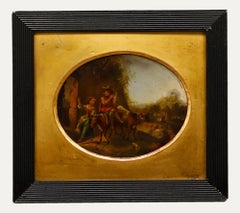 Dutch School Early 19th Century Oil - The Flute Player