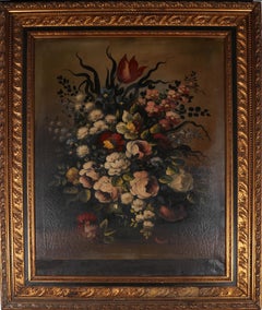 Dutch School Early 20th Century Oil - Tulips and Roses