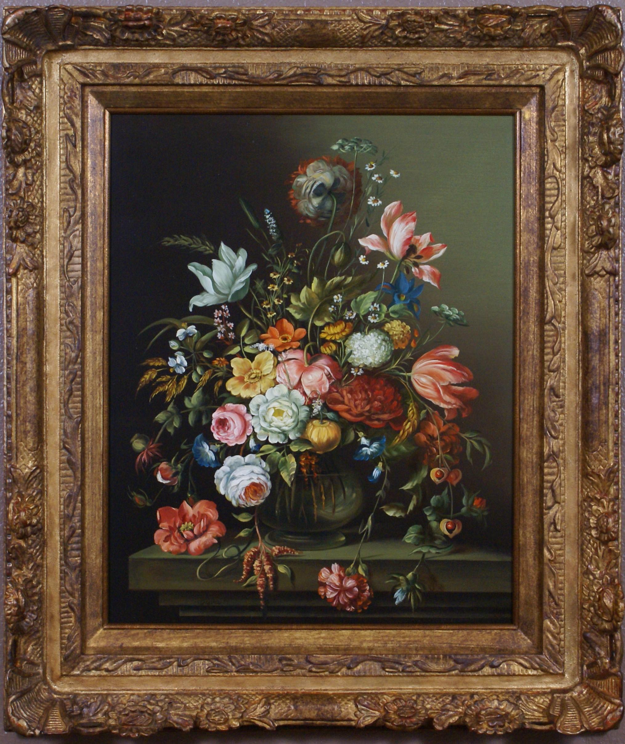 Unknown Interior Painting - Dutch-Style Floral Still Life