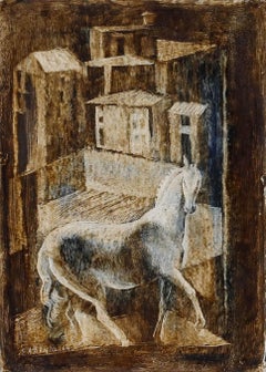 E. Assenza - 1964 Acrylic, White Horse