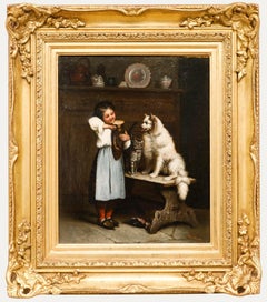 E. Bristowe after Anton Dieffenbach (1831-1914) - Oil, Feeding Time