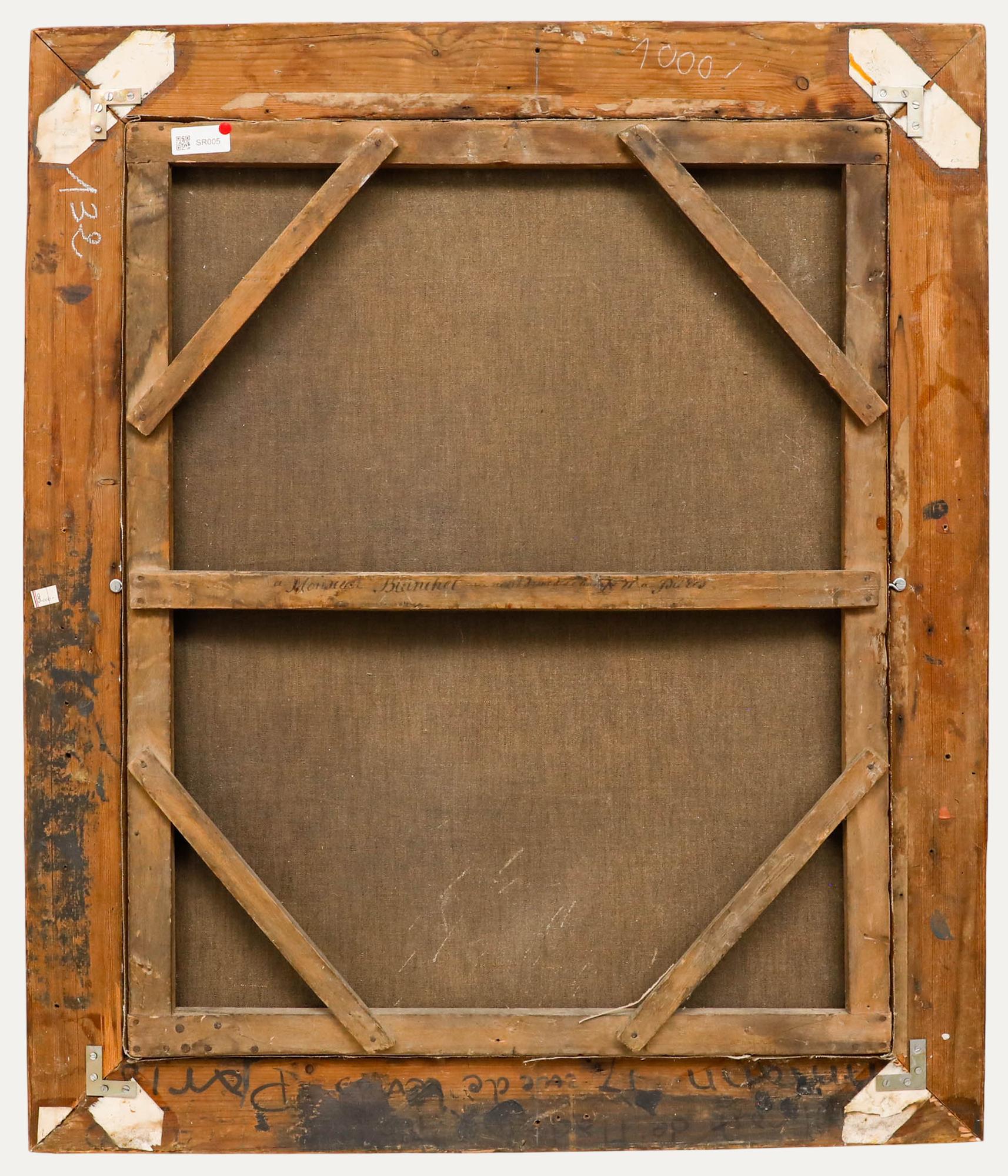 E. De Vauquelin - Feines Öl von 1858, Porträt einer Dame mit Korallenperlen (Braun), Portrait Painting, von Unknown