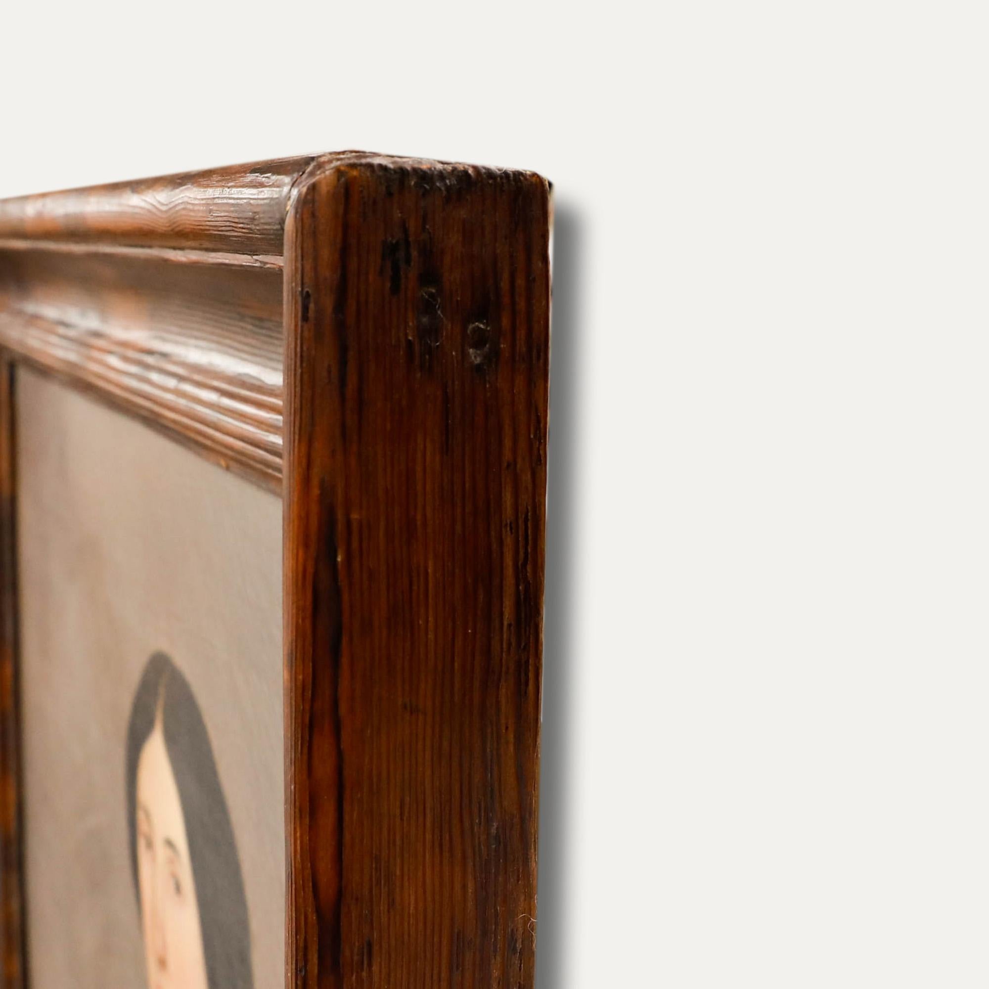 E. De Vauquelin - Feines Öl von 1858, Porträt einer Dame mit Korallenperlen im Angebot 1