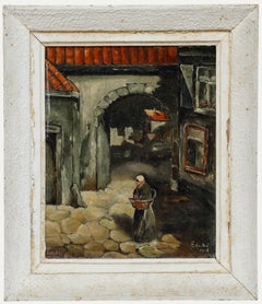 E. Houdre - 1940 Öl, Der frühe Vogel