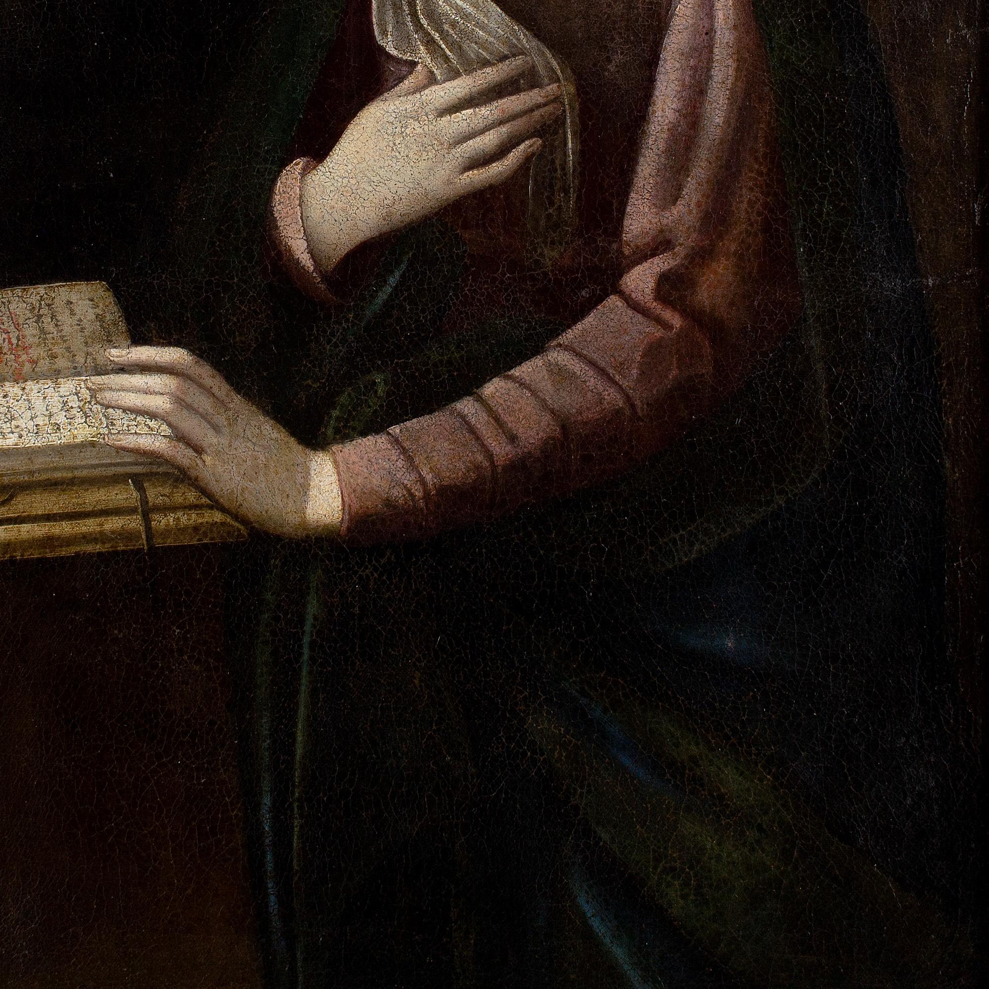 Early 17th-Century Bolognese School, Annunciation, The Reading Madonna For Sale 3