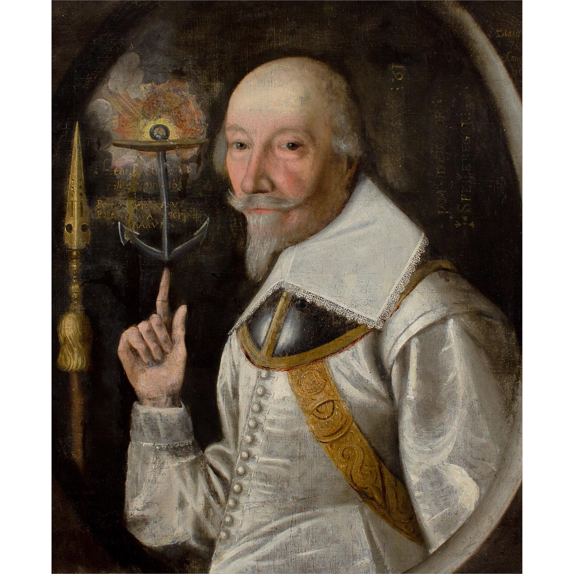 École hollandaise du début du XVIIe siècle, Portrait d'un officier suédois - Painting de Unknown