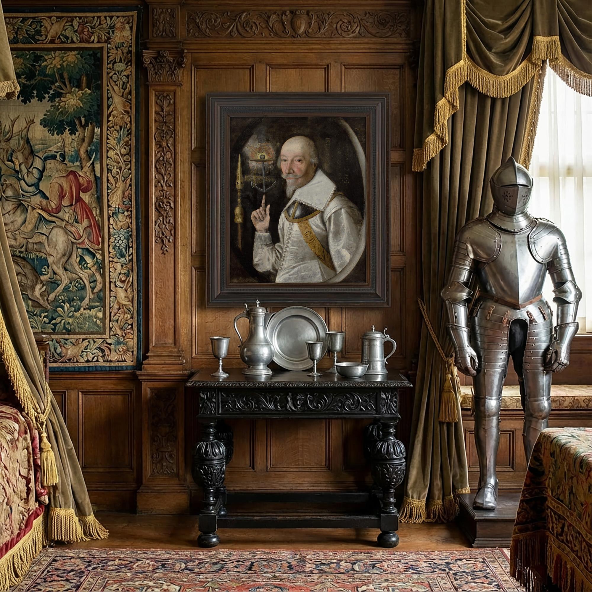 École hollandaise du début du XVIIe siècle, Portrait d'un officier suédois - Painting de Unknown