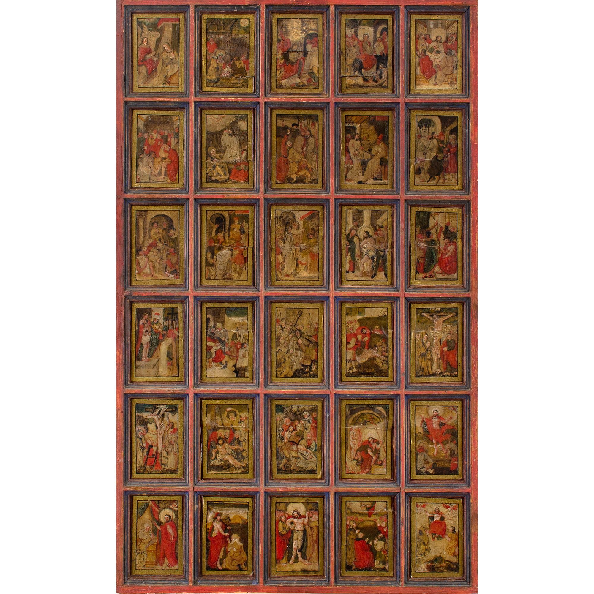 Questa affascinante composizione di miniature dell'inizio del XVII secolo raffigura trenta scene della vita di Cristo.

Le origini di questa collezione sono sconosciute, ma è probabile che le miniature facessero parte di un manoscritto più grande o