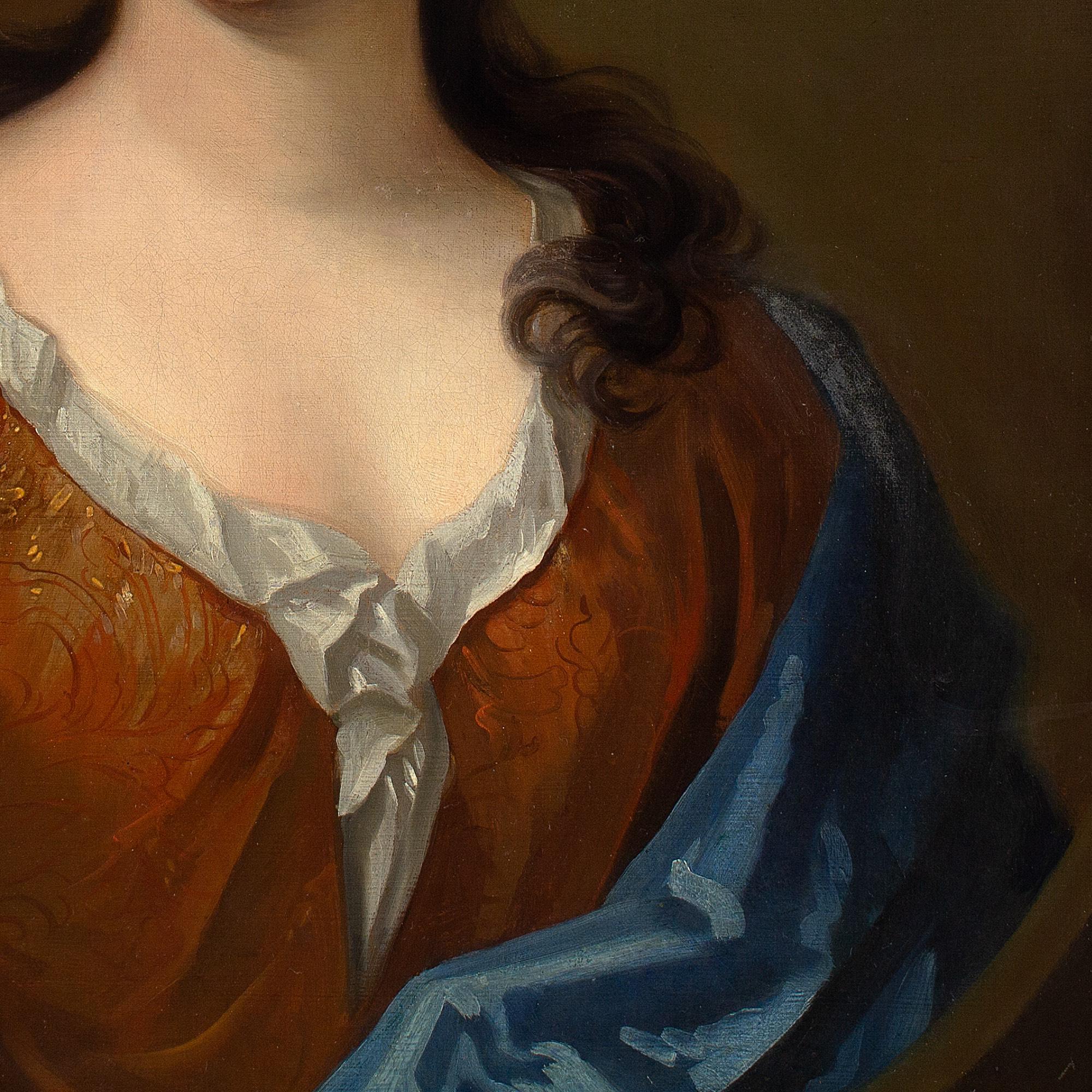 Early 18th-Century English School, Portrait Of A Lady In A Russet Dress 3