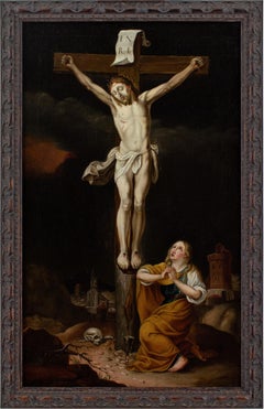 Early 18th-Century Flemish School, Christ On The Cross With Mary Magdalene