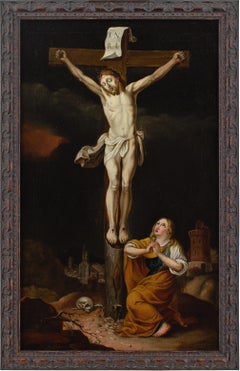 Early 18th-Century Flemish School, Christ On The Cross With Mary Magdalene