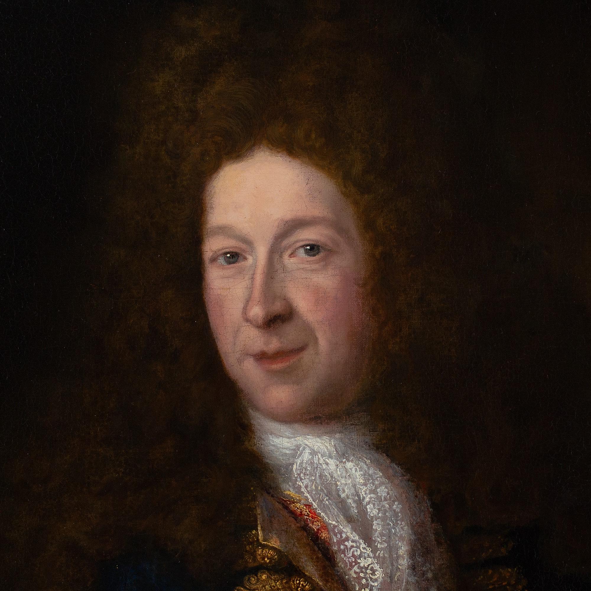 Début du 18e siècle, école française, portrait d'un gentilhomme, peinture à l'huile ancienne en vente 3