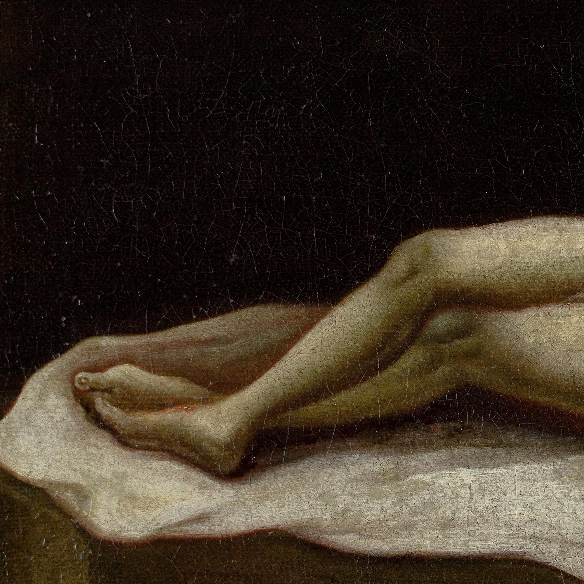 Early 18th-Century Spanish School, Christ In The Tomb For Sale 1
