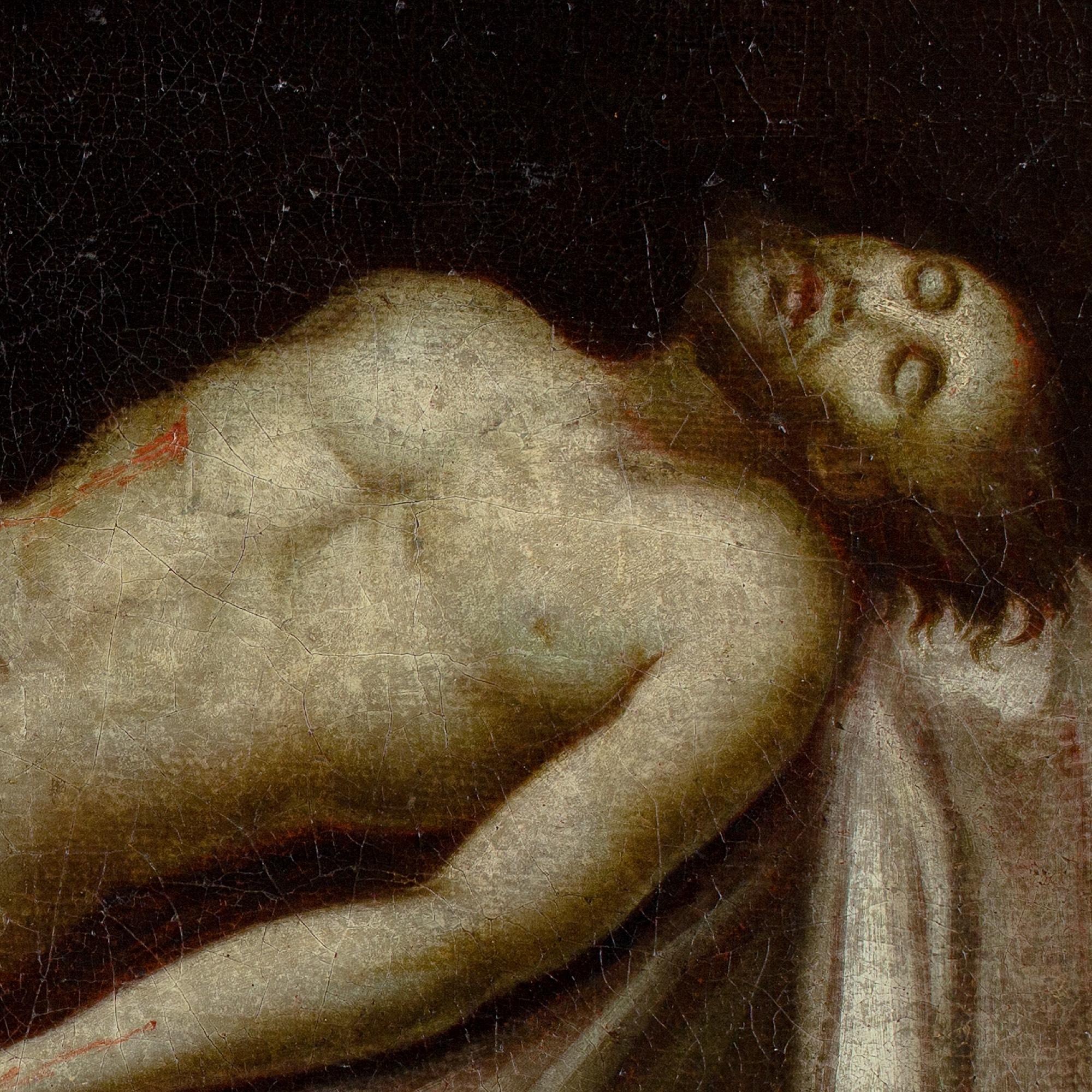 Early 18th-Century Spanish School, Christ In The Tomb For Sale 2