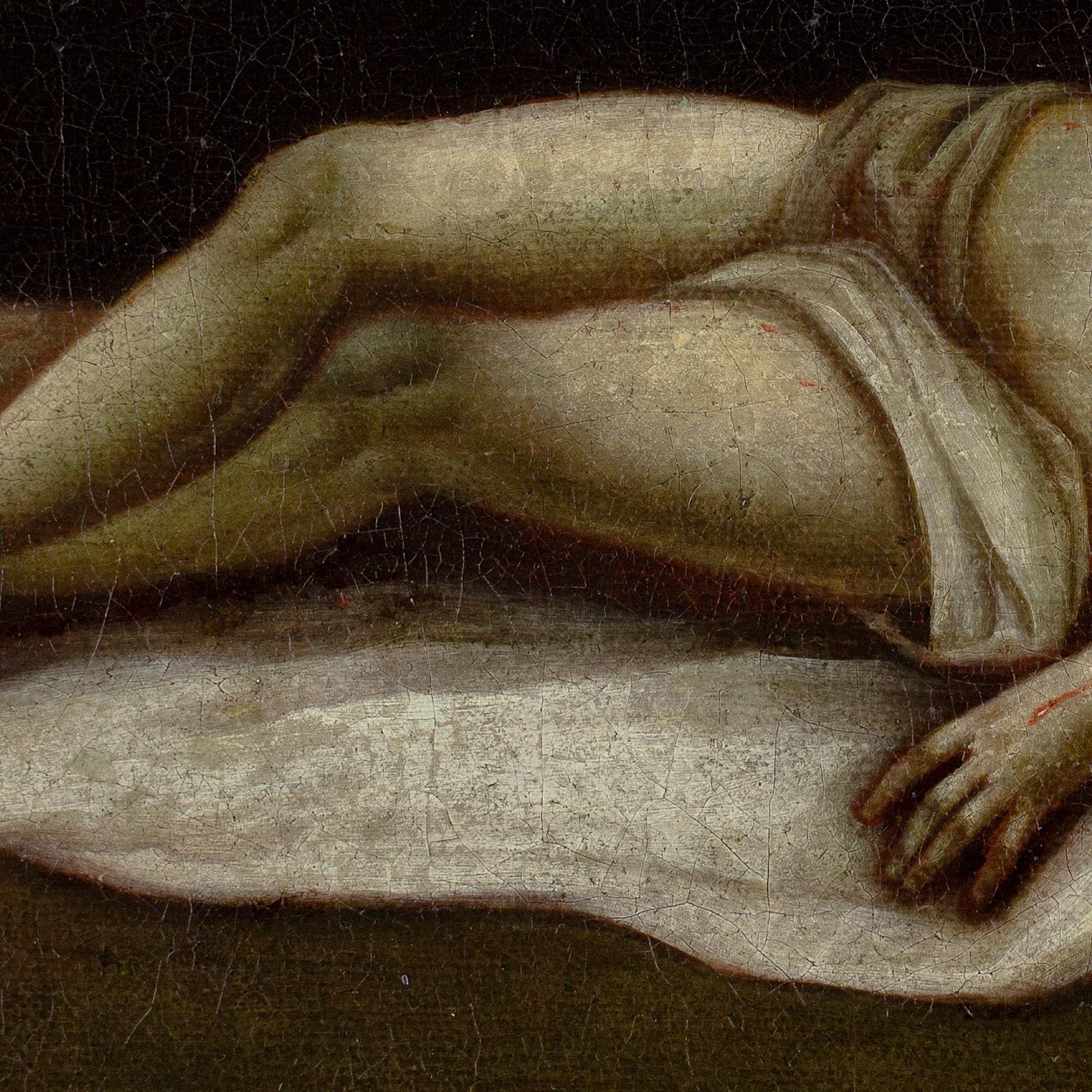 Early 18th-Century Spanish School, Christ In The Tomb For Sale 3