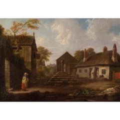 Early 19th-Century British School, Old Everton, Oil Painting