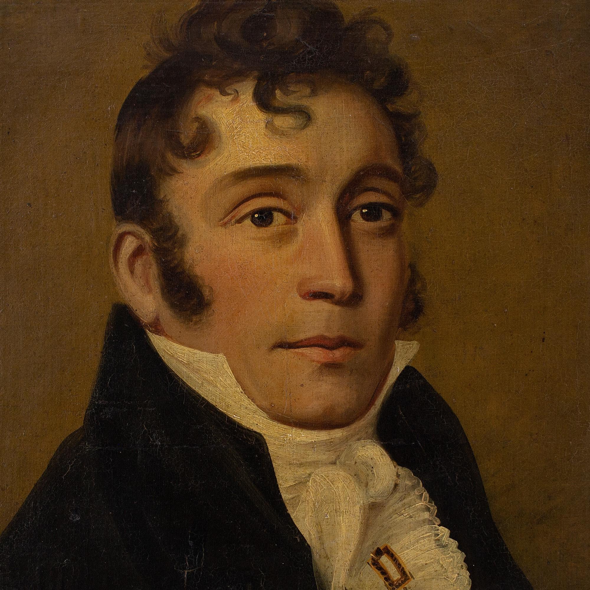 Early 19th-Century British School, Portrait Of A Regency Gentleman For Sale 3