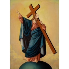 Early 19th-Century Central European School, Christ The Saviour, Oil Painting