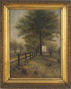 Inizio del XIX secolo  Paesaggio di campagna nello stile di William Morris Hunt