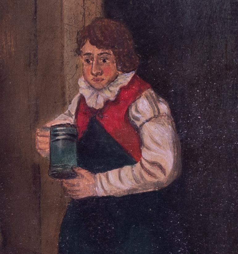 Englische Provinzialschule, frühes 19. Jahrhundert
Reisende in einem Gasthaus
Öl auf Leinwand
17 x 21 Zoll. (43,2 x 53,3 cm.)
