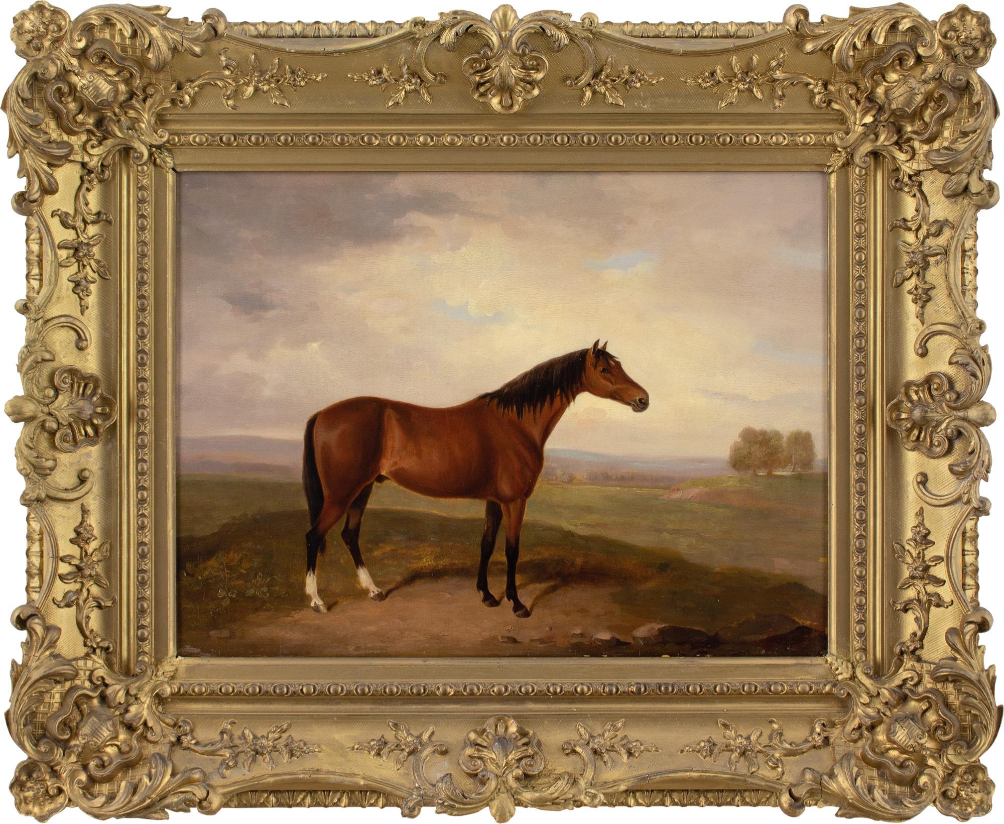 Unknown Animal Painting - Early 19th-Century English School, Bay Horse In A Landscape