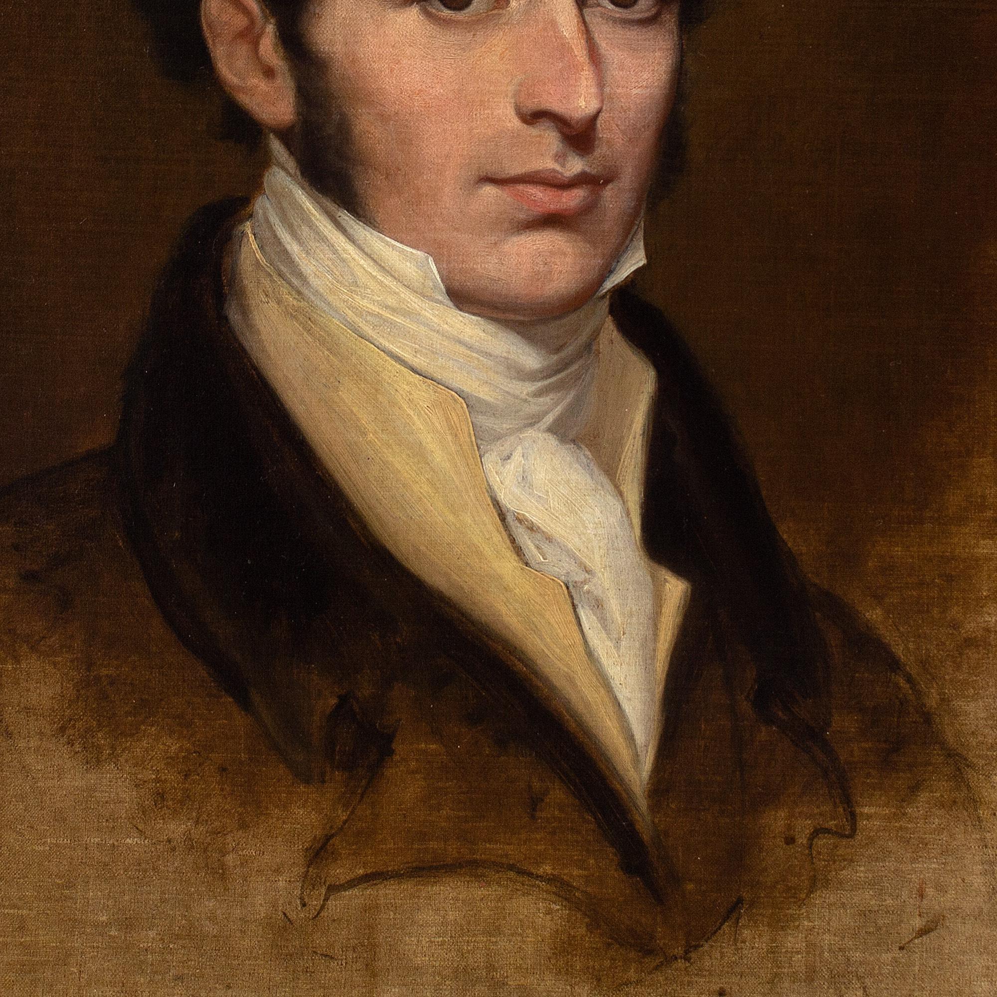 Early 19th-Century English School, Portrait Study Of A Gentleman For Sale 3