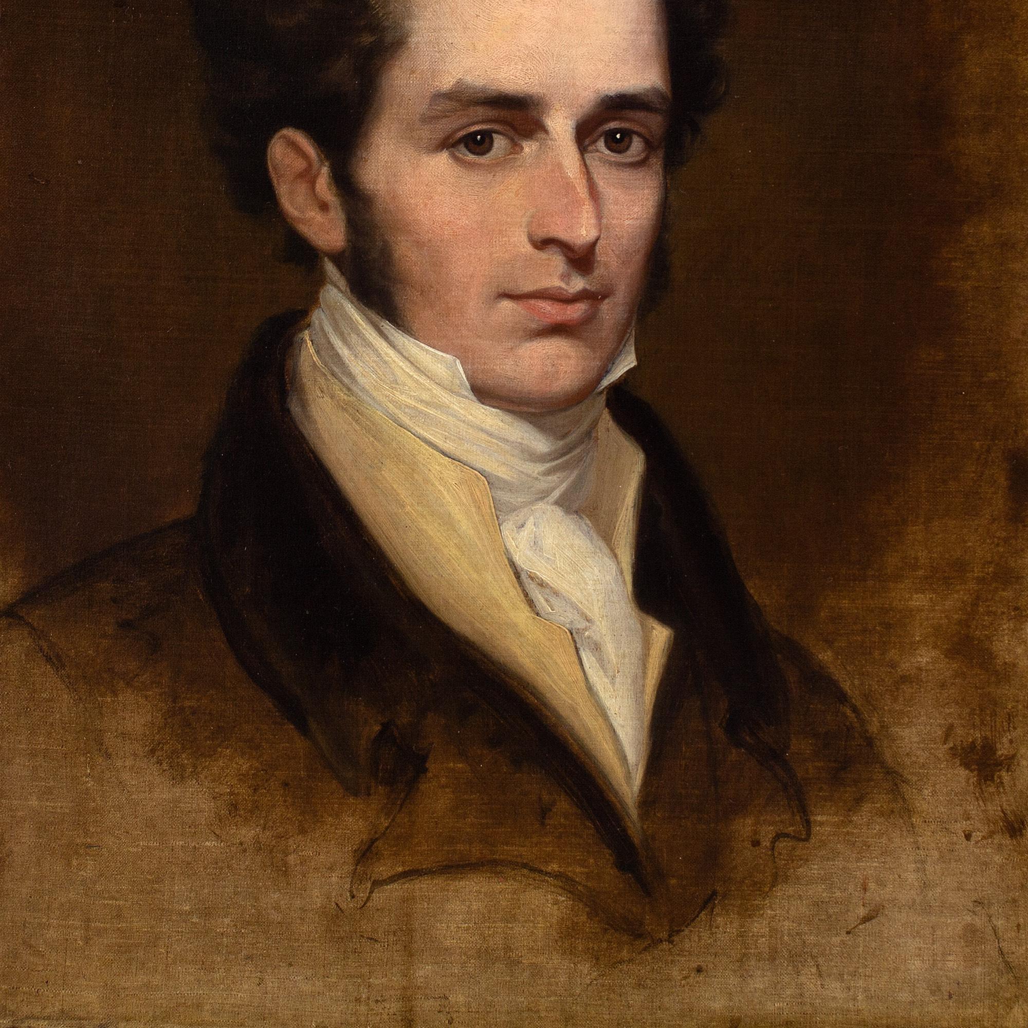 Early 19th-Century English School, Portrait Study Of A Gentleman For Sale 5