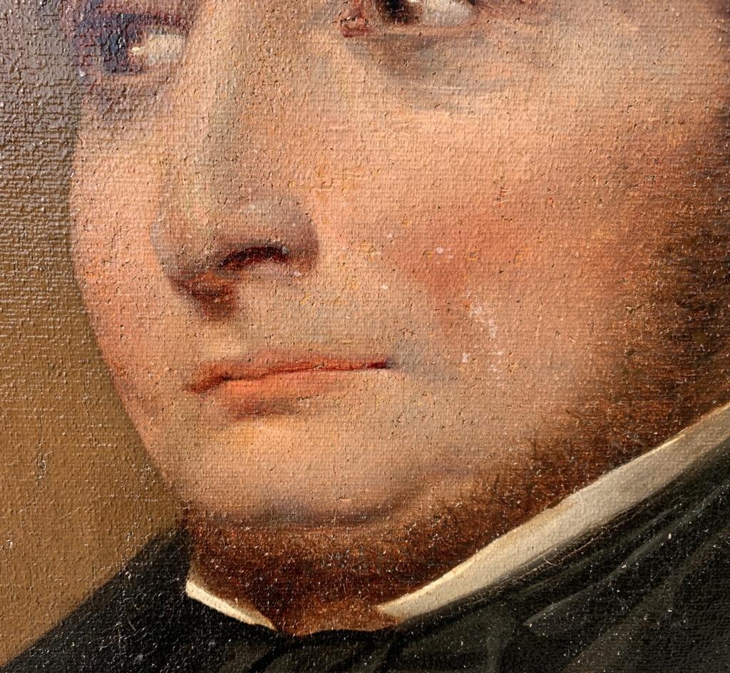 Peinture française du début du XIXe siècle - Portrait de Napoléon - Huile sur toile 7