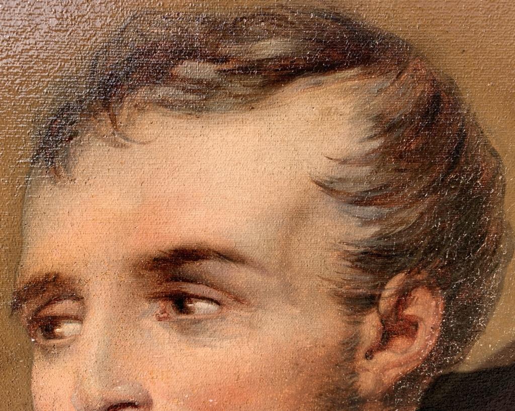 Peinture française du début du XIXe siècle - Portrait de Napoléon - Huile sur toile 8