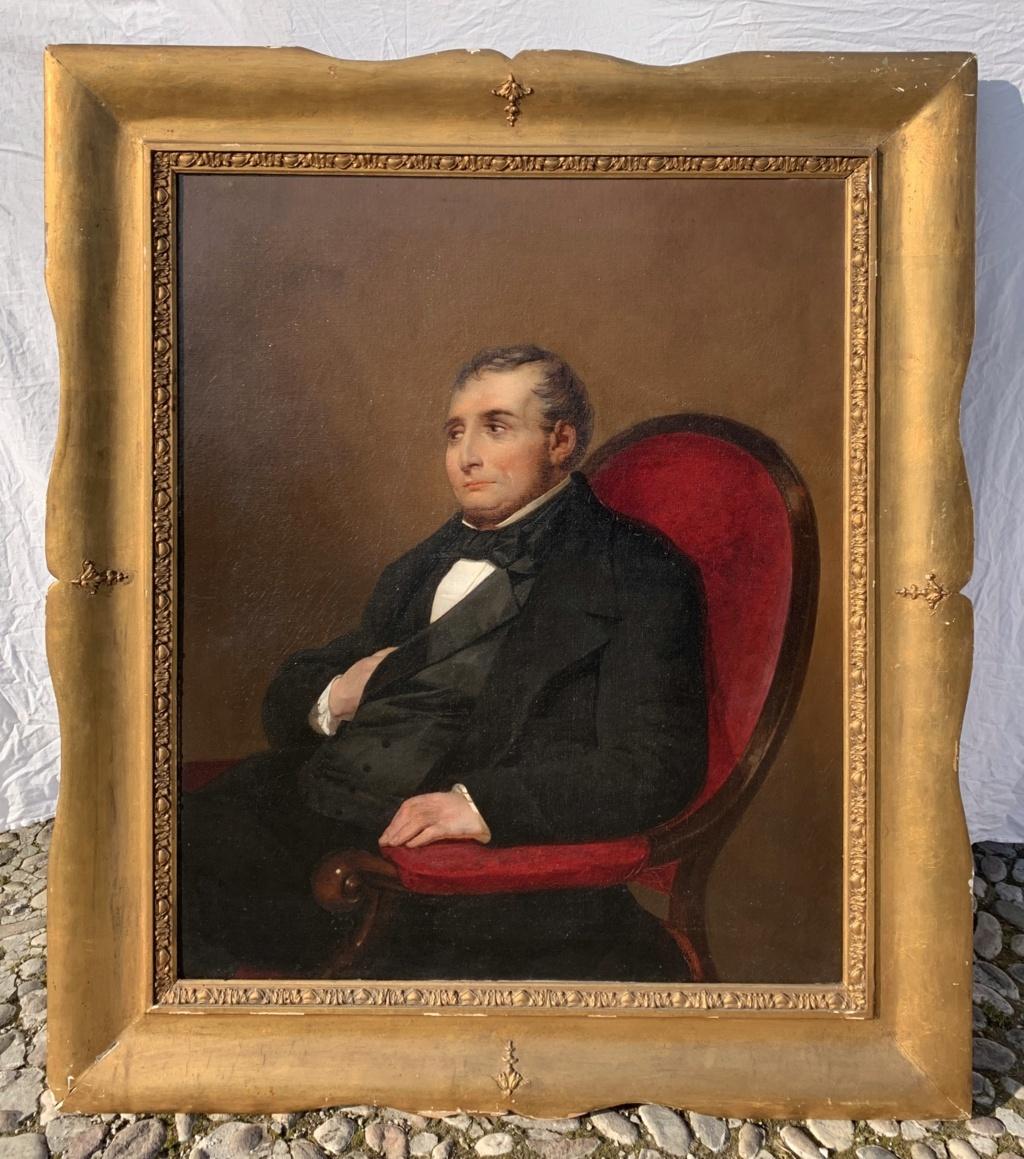 Peinture française du début du XIXe siècle - Portrait de Napoléon - Huile sur toile - Painting de Unknown