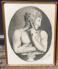 Paire de portraits de salon français du début du XIXe siècle