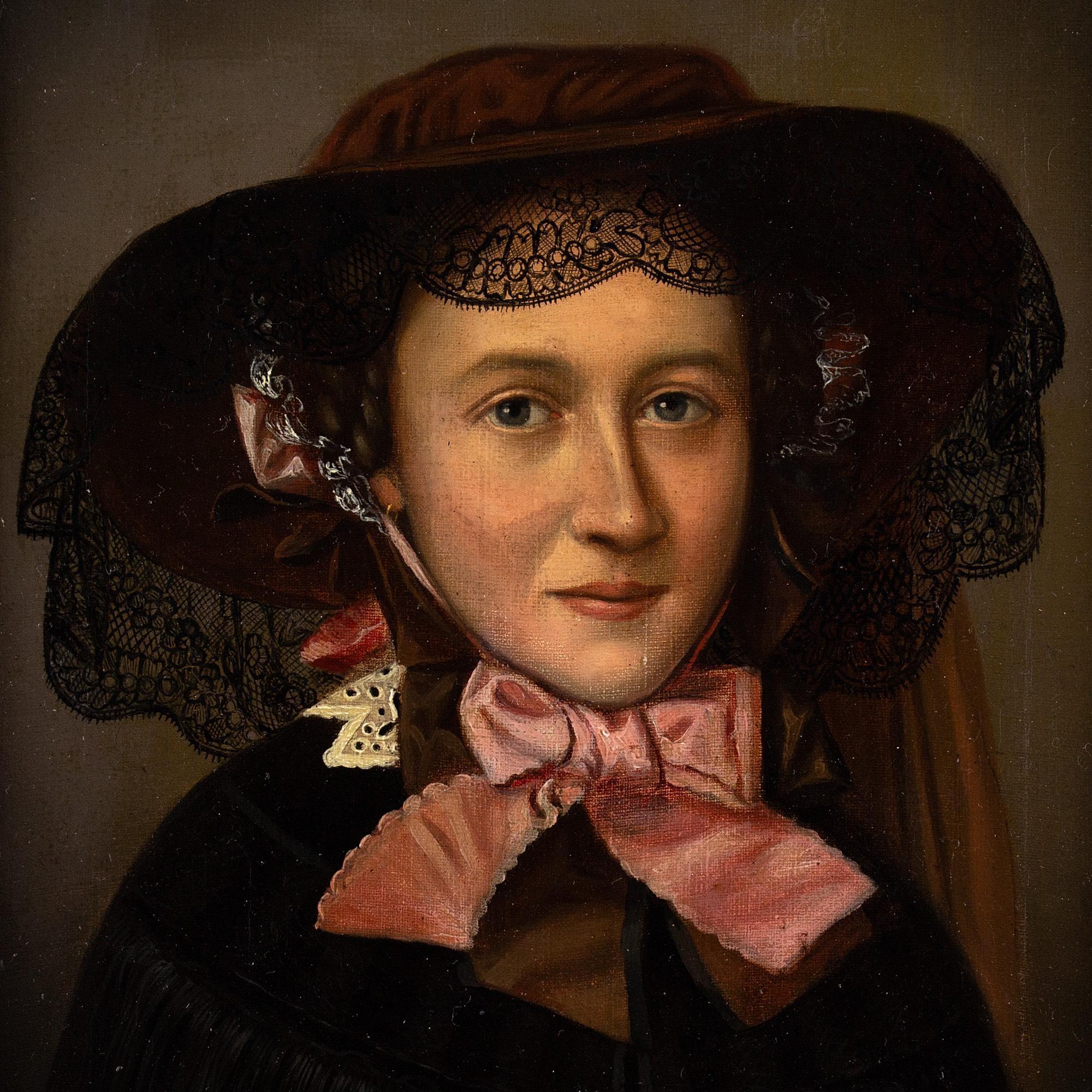 Early 19th-Century German School Biedermeier Portrait, Of A Young Lady 2