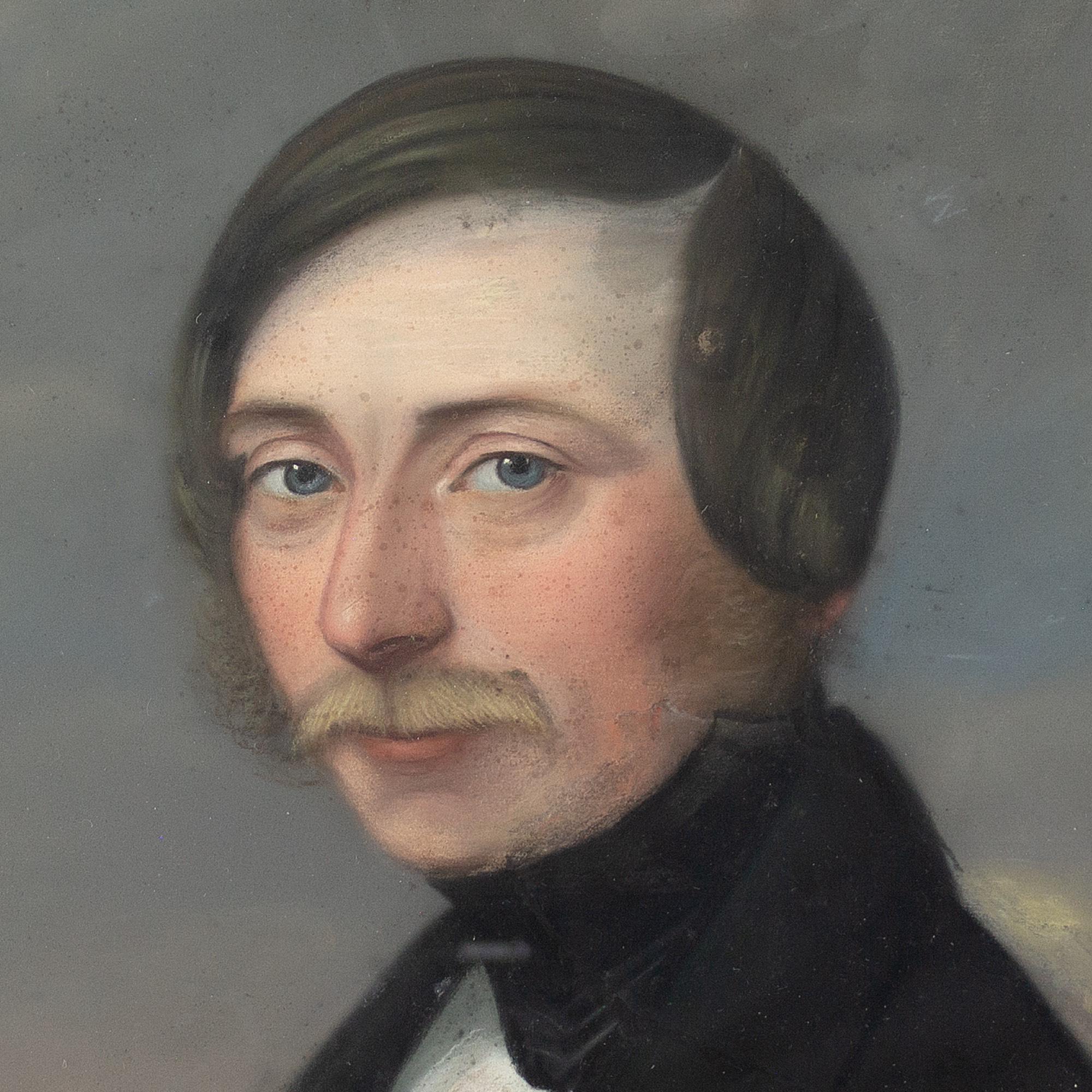 Early 19th-Century German School, Portrait Of A Gentleman, Pastel 1